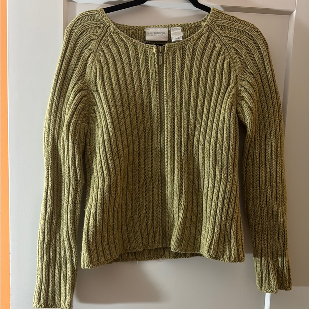 Green Ribbed Sweater